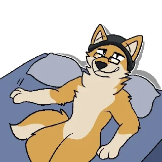 🛏 emoji Yellow doggos Telegram sticker 20 of 69