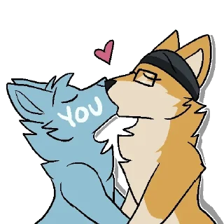 💋 emoji Yellow doggos Telegram sticker 16 of 69