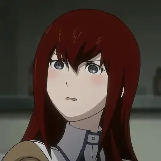 😳 emoji Kurisu, Asami, science & more Telegram sticker 13 of 120