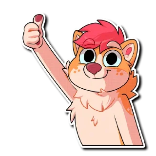 👍 emoji Fink Pup Telegram sticker 9 of 100