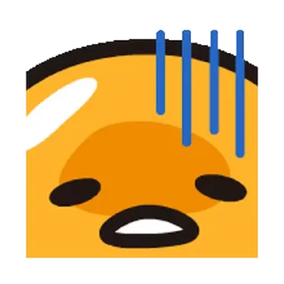 😞 emoji Gudetama Animated Emoji @RekcitsEnilbot Telegram sticker 23 of 40