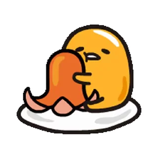 😃 emoji Gudetama Animated Emoji @RekcitsEnilbot Telegram sticker 19 of 40