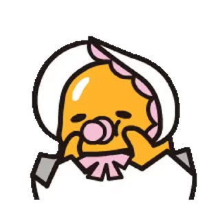 😀 emoji Gudetama Animated Emoji @RekcitsEnilbot Telegram sticker 16 of 40