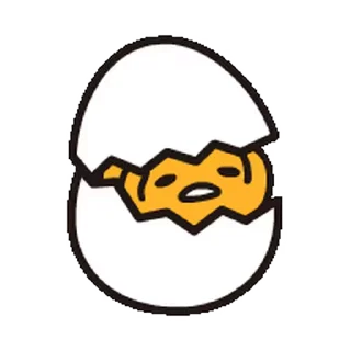 🖤 emoji Gudetama Animated Emoji @RekcitsEnilbot Telegram sticker 12 of 40