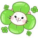 🍀 emoji @stickerpacksop - cute cat 🐱💕 Telegram sticker 8 of 46