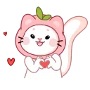 ❤️ emoji @stickerpacksop - cute cat 🐱💕 Telegram sticker 15 of 46