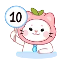 🔟 emoji @stickerpacksop - cute cat 🐱💕 Telegram sticker 10 of 46