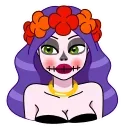 😐 emoji Vera Calavera Telegram sticker 16 of 20
