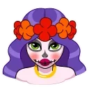 😔 emoji Vera Calavera Telegram sticker 17 of 20