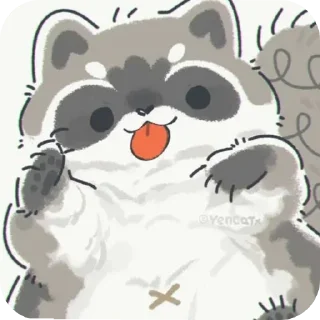 🤪 emoji Mapache 🦝❤️ Nael Telegram sticker 24 of 49