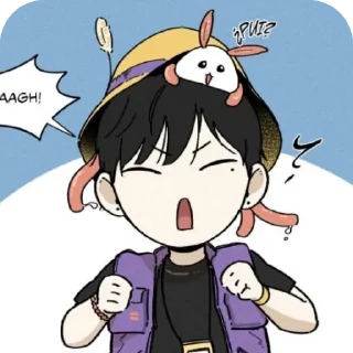 😤 emoji Gabin ❤️‍🩹 (Mapache 🦝) Telegram sticker 24 of 47