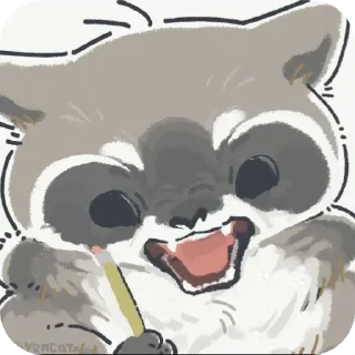 😫 emoji Mapache 🦝❤️ Nael Telegram sticker 23 of 49