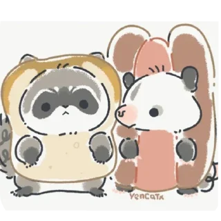 ❤ emoji Mapache 🦝❤️ Nael Telegram sticker 15 of 49