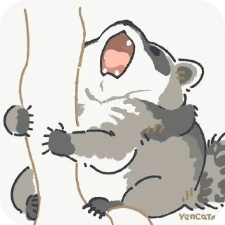 😫 emoji Mapache 🦝❤️ Nael Telegram sticker 3 of 49