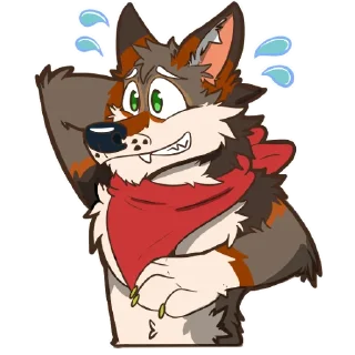 😅 emoji Frank Coyote Telegram sticker 14 of 68