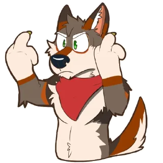 🖕 emoji Frank Coyote Telegram sticker 16 of 68
