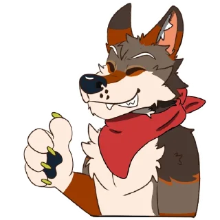 👍 emoji Frank Coyote Telegram sticker 10 of 68
