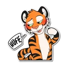 😚 emoji Tiger Telegram sticker 15 of 120