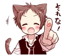 👈 emoji Naughty cat ear boy Telegram sticker 8 of 40