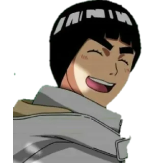 😃 emoji Rock lee Telegram sticker 9 of 24