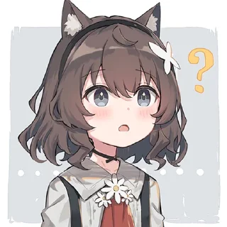 🤔 emoji フィオちゃん Telegram sticker 18 of 50