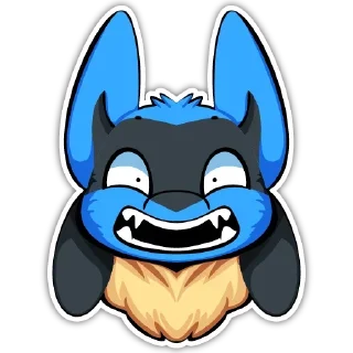 😱 emoji Lucario Stickers — @stckrRobot Telegram sticker 24 of 64