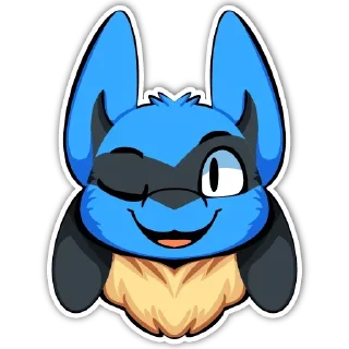 😉 emoji Lucario Stickers — @stckrRobot Telegram sticker 15 of 64