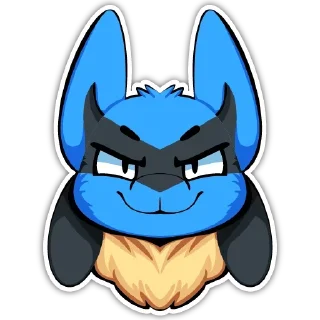 😈 emoji Lucario Stickers — @stckrRobot Telegram sticker 22 of 64