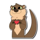 ❤ emoji Otter! Telegram sticker 15 of 118