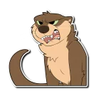 😠 emoji Otter! Telegram sticker 11 of 118