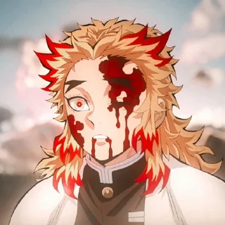 😧 emoji Rengoku @animestickersii Telegram sticker 8 of 106