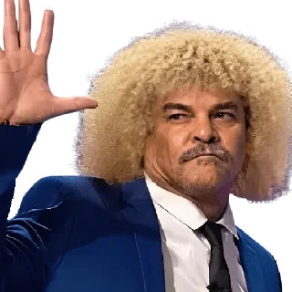 🖐 emoji Carlos Valderrama Telegram sticker 13 of 26