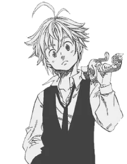 🤨 emoji Meliodas @Blue_Rose_Sword Telegram sticker 21 of 55