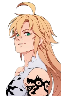 😏 emoji Meliodas @Blue_Rose_Sword Telegram sticker 17 of 55