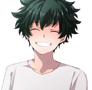 😁 emoji Deku Telegram sticker 19 of 27