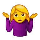 🤷‍♀ emoji @senamutlulasamiyor @AsenaUserBot Paketi 1 animasyonlu Telegram sticker 13 of 28