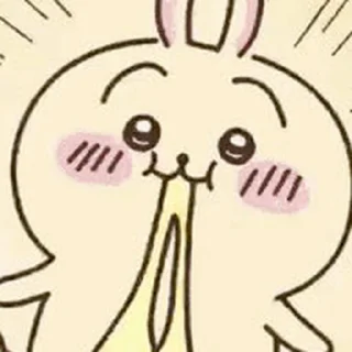 😊 emoji Chiikawa Usagi Telegram sticker 15 of 20