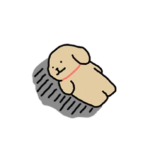 😊 emoji Retriever's Puppy Life 2 (Maltese, 線條小狗) @kal_pc Telegram sticker 13 of 24