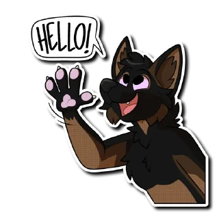👋 emoji Mika the Shep Telegram sticker 1 of 27