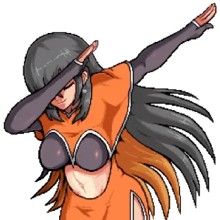 😌 emoji MoneroChan🧡🖤 Telegram sticker 19 of 25