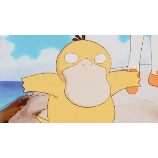 😊 emoji 可达鸭 Psyduck Telegram sticker 14 of 23