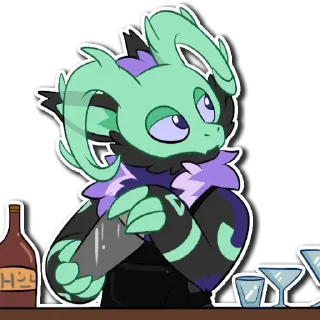 🍸 emoji Gin lavender Telegram sticker 8 of 42