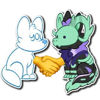 🤝 emoji Gin lavender Telegram sticker 23 of 42