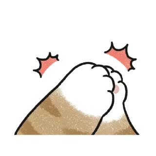 😊 emoji 貓咪的胖手手動起來 (橘貓) 無字 @kal_pc Telegram sticker 15 of 24
