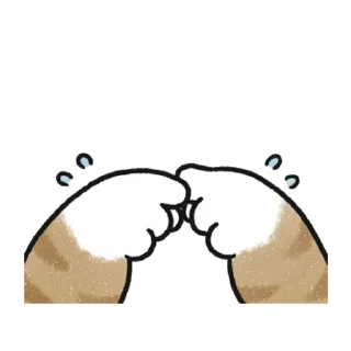 😊 emoji 貓咪的胖手手動起來 (橘貓) 無字 @kal_pc Telegram sticker 24 of 24