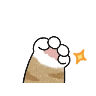 😊 emoji 貓咪的胖手手動起來 (橘貓) 無字 @kal_pc Telegram sticker 7 of 24