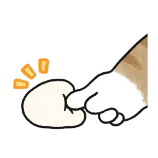😊 emoji 貓咪的胖手手動起來 (橘貓) 無字 @kal_pc Telegram sticker 20 of 24