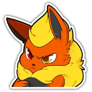 🙄 emoji Fyre Flareon Telegram sticker 18 of 59