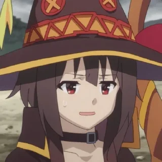 😰 emoji Megumin and friends — @stckrRobot Telegram sticker 4 of 120