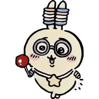😊 emoji ChiikawaUsagiMomo Telegram sticker 10 of 16